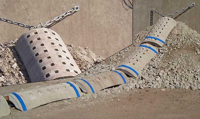 Armatos kabelskydd i betong skyddar kablar och rörledningar på sjöbotten istället för att grävas ned vid havsbaserade vindkraftparker.